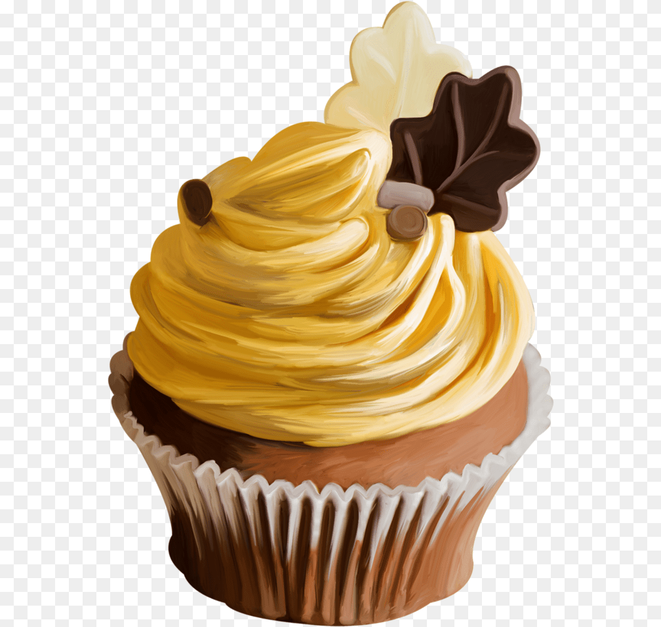 Fancy Cupcake Clipart Cupcake Vector Flat Chocolate, Food, Cake, Cream, Dessert Free Png Download