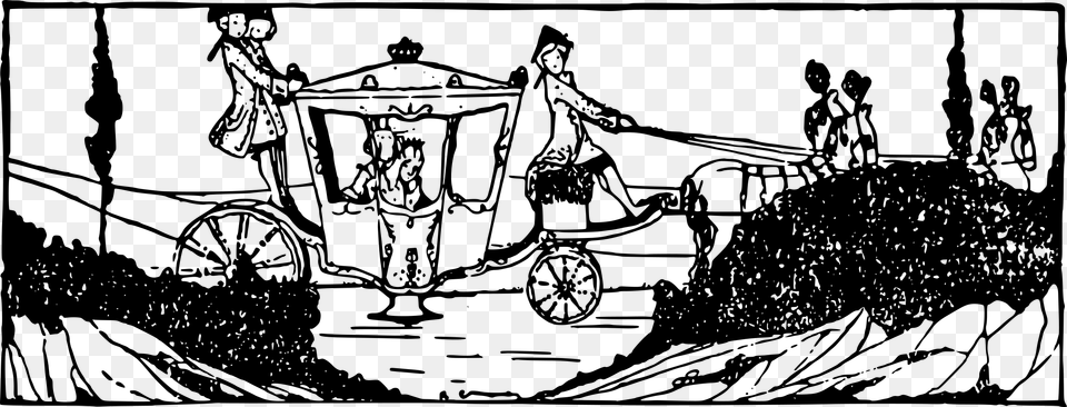 Fancy Fairy Tale Carriage Clip Arts Vintage Fairytale Art, Gray Png Image