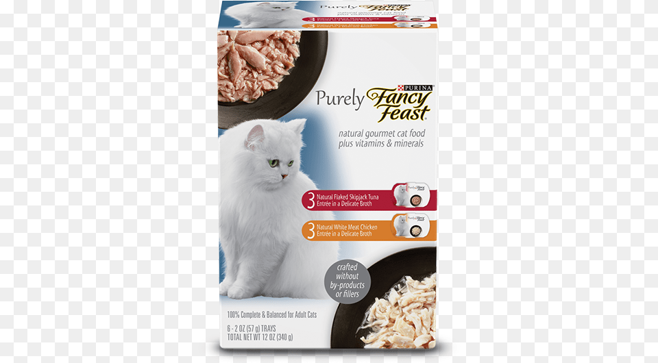 Fancy Feast Broth Wet Cat Food, Advertisement, Poster, Animal, Mammal Free Transparent Png