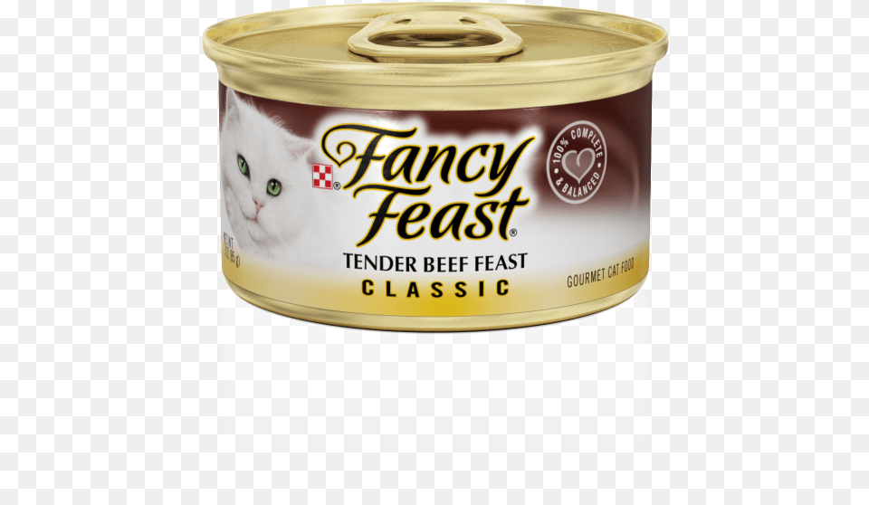 Fancy Feast Classic Beef Feast 85g Fancy Feast Classic, Aluminium, Food, Tin, Canned Goods Png Image