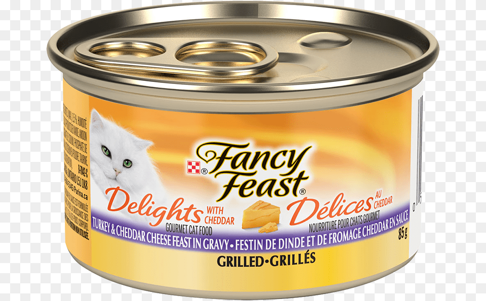 Fancy Feast Delights With Cheddar Grilled Turkey Amp Purina Fancy Feast Gravy Lovers Salmon Feast, Aluminium, Food, Canned Goods, Can Free Transparent Png