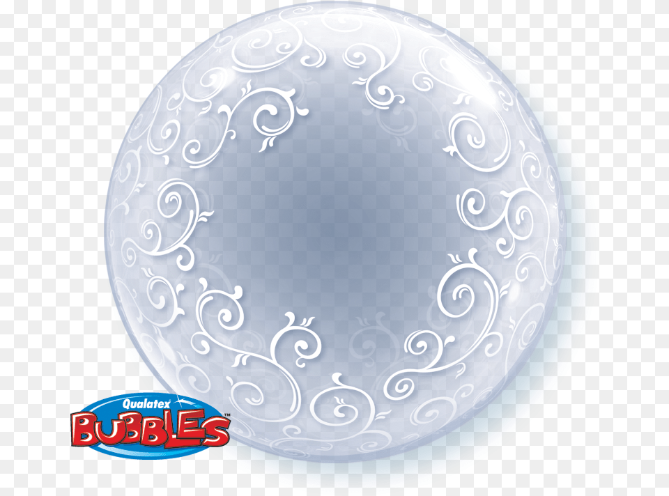 Fancy Filigree Qualatex Deco Bubble, Plate, Sphere Free Png Download