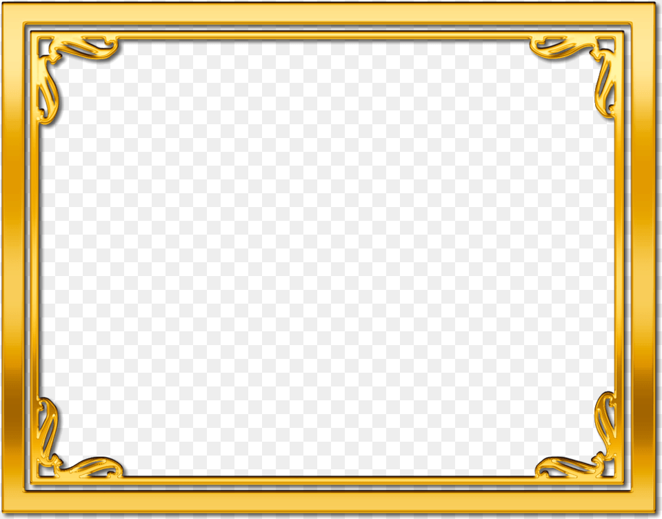 Fancy Gold Border, Blackboard Png