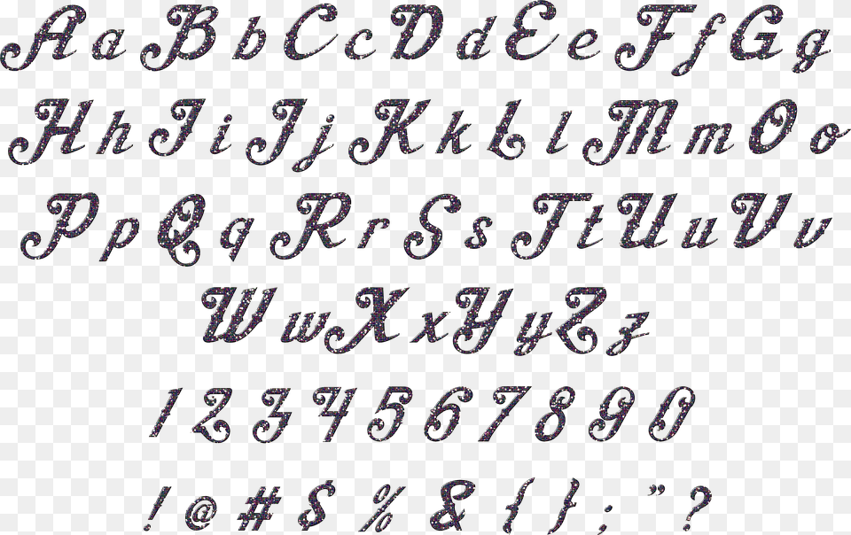 Fancy Handwriting Letters Police De Caractre Alphabet Free Png Download