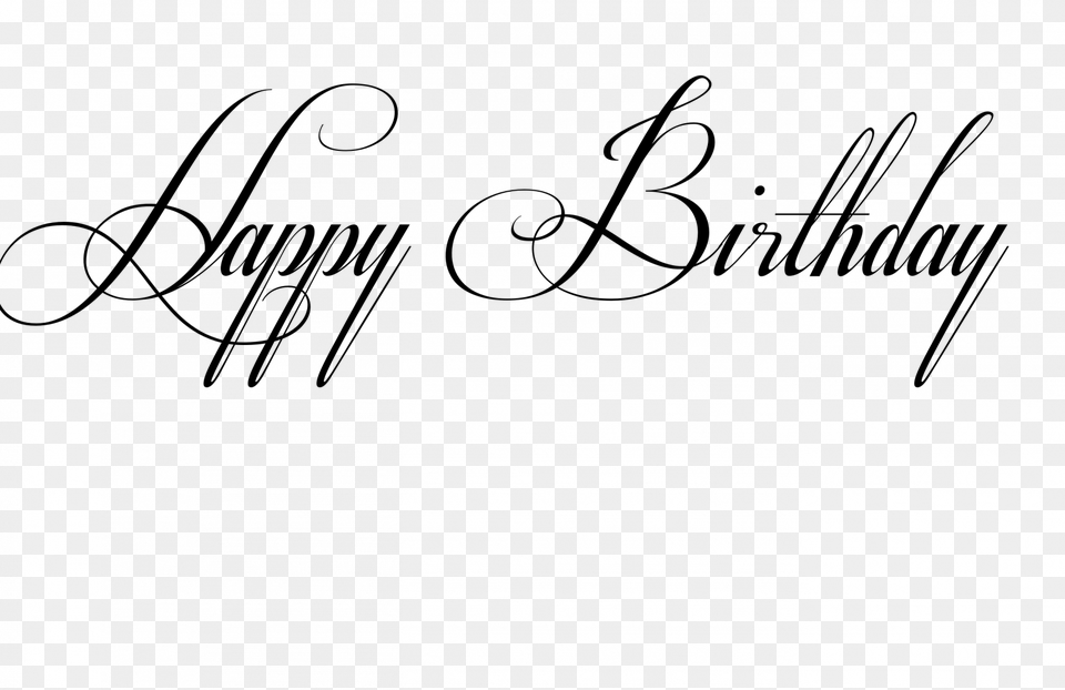 Fancy Happy Birthday Square Labels Cool Font Happy Birthday In Cursive, Gray Free Png Download