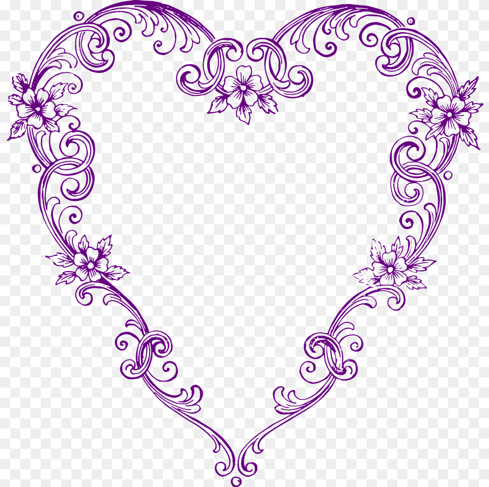 Fancy Heart, Pattern, Art, Graphics, Floral Design Png Image