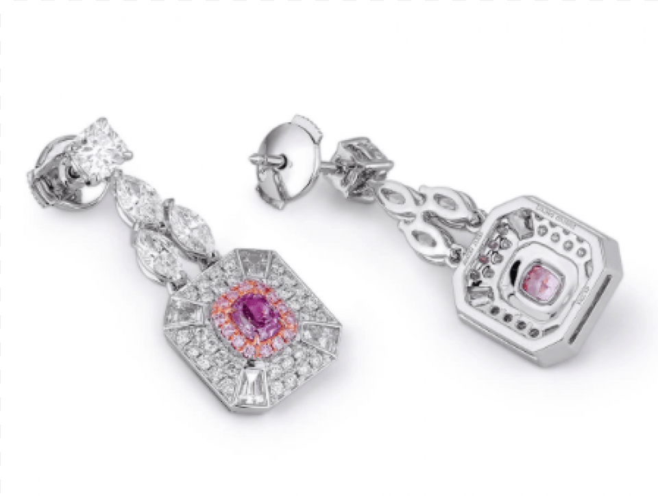 Fancy Intense Purple Pink Diamond Earrings Earrings, Accessories, Earring, Jewelry, Gemstone Free Png Download