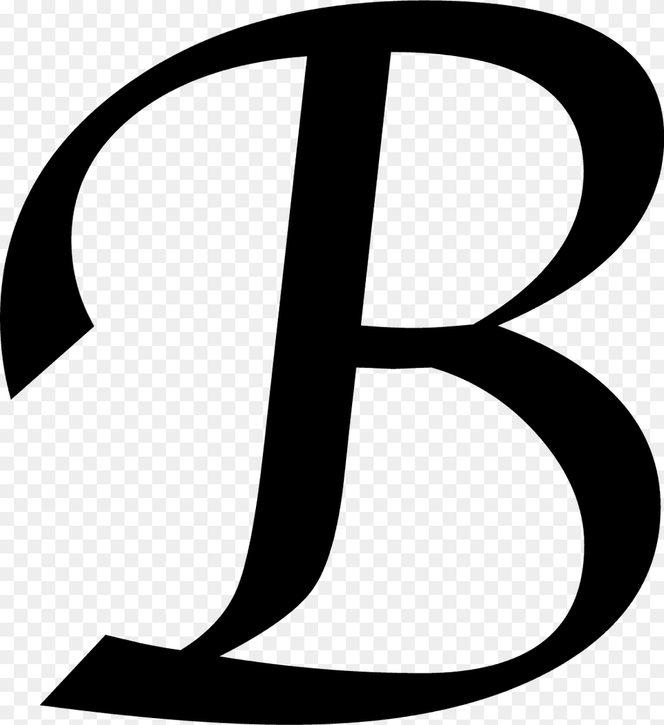 Fancy Letter B Picture Fancy B Transparent Background, Gray Free Png Download