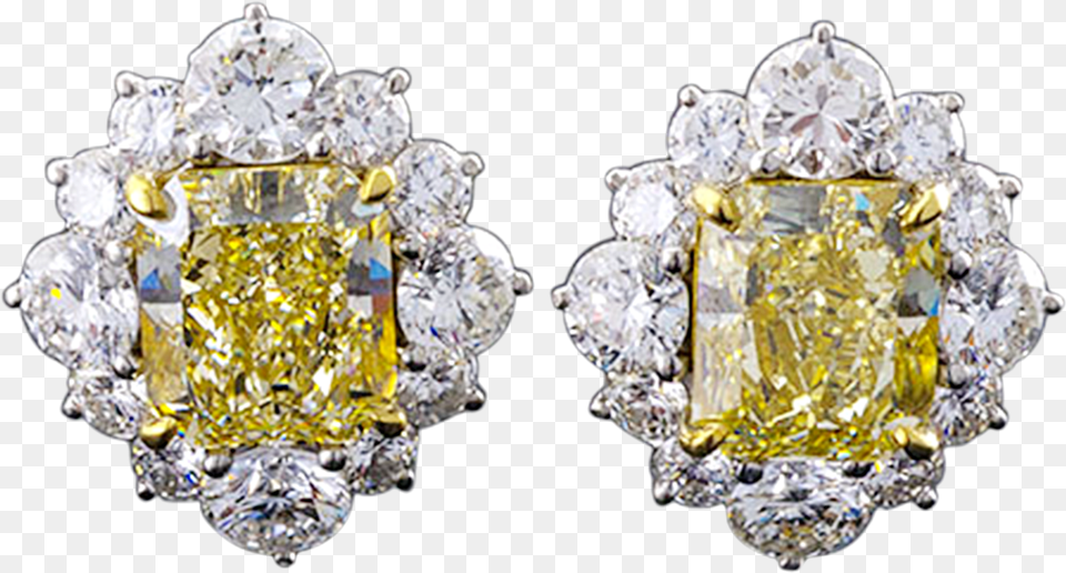 Fancy Light Yellow Diamond Earrings, Accessories, Gemstone, Jewelry, Earring Png