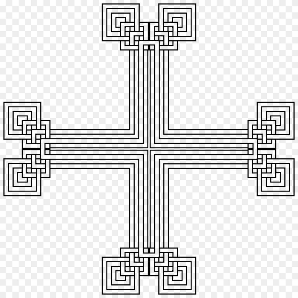 Fancy Ornamental Cross Clipart, Symbol, Green Png