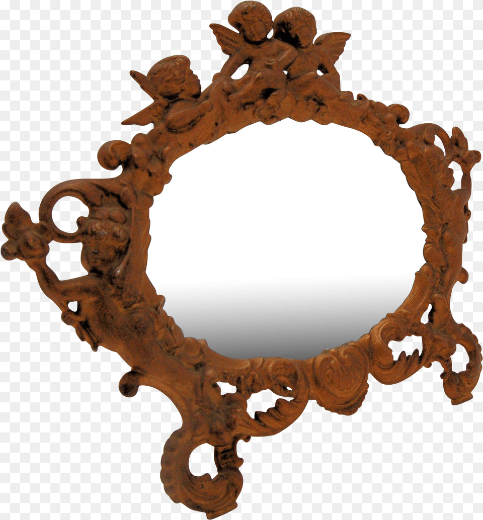 Fancy Oval Frame, Mirror, Cross, Symbol, Bronze Free Png Download