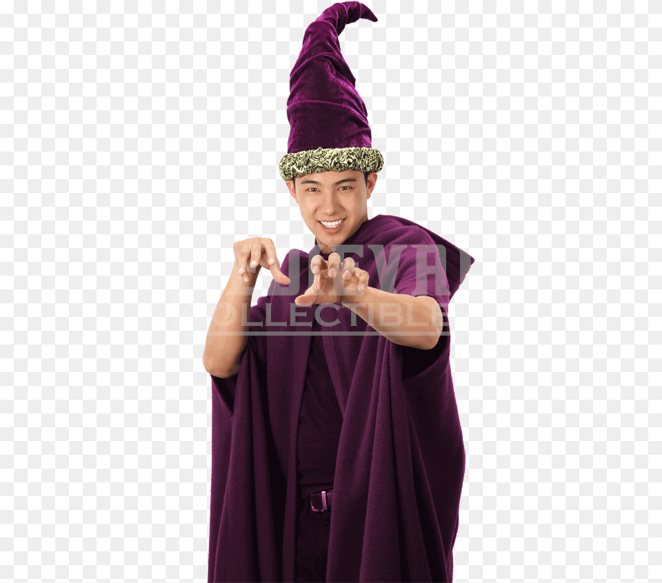 Fancy Purple Wizard Hat, Velvet, Fashion, Photography, Person Free Transparent Png