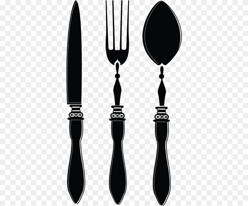 Fancy Silverware Couvert Clipart, Cutlery, Fork, Spoon Png Image