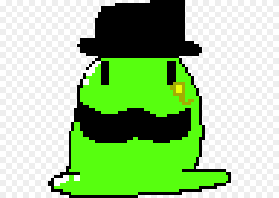 Fancy Slime C Pixel Art Slime Enemy, Green, Animal Free Png Download