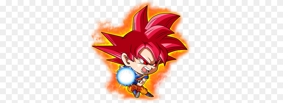 Fancy Super Saiyan 2 Goku Wallpaper Supersaiyanbluekaioken Goku Ssj God Chibi, Book, Comics, Publication, Art Free Transparent Png