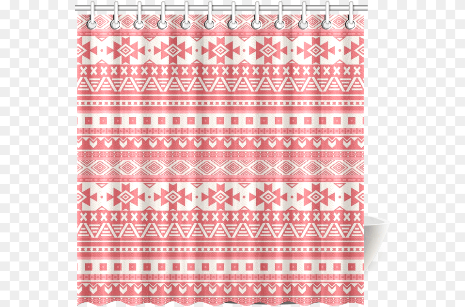 Fancy Tribal Border Pattern 08 Red Shower Curtain 69quotx70quot Art Paper, Shower Curtain Png