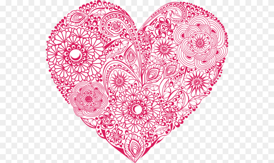 Fancy Valentine Hearts Clipart Fancy Heart By Valentines Day, Pattern, Lace, Art Free Png Download