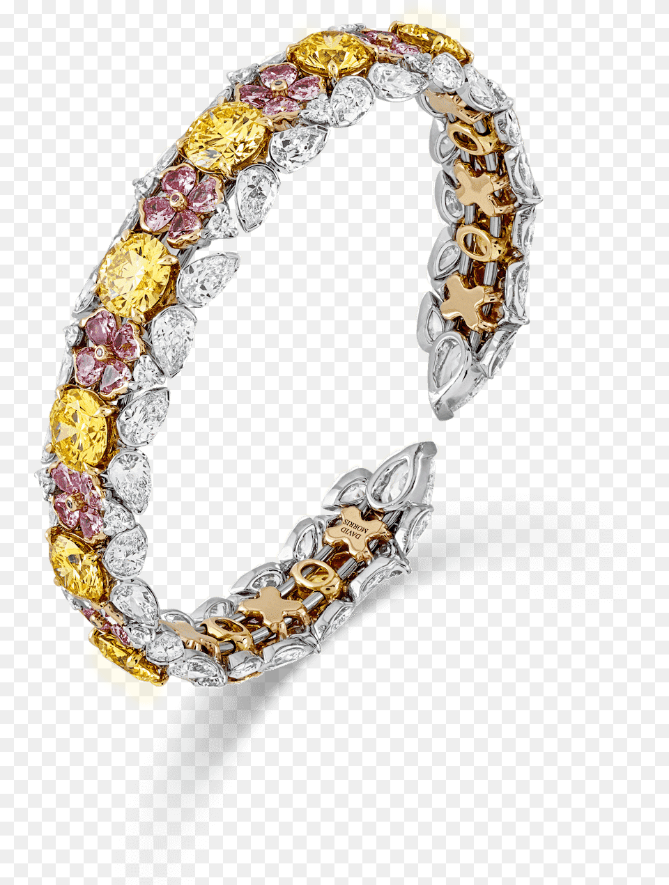 Fancy Yellow And Pink Diamond Bangle Diamond, Accessories, Bracelet, Gemstone, Jewelry Png Image