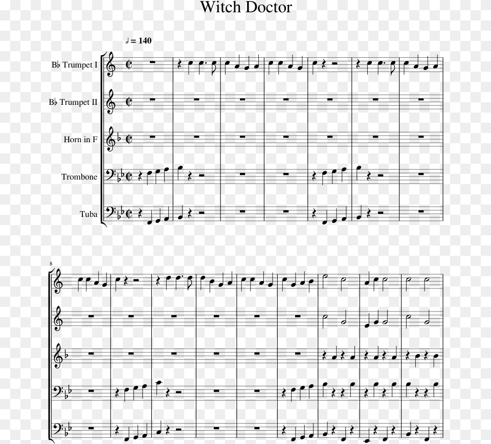 Fanfare For The Common Man Trumpet Sheet Music, Gray Free Transparent Png
