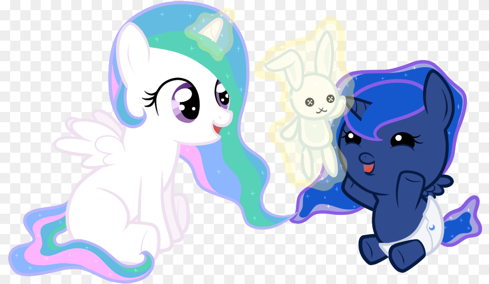 Fanmade Baby Celestia Playing With Baby Luna By Darkalchemist15 My Little Pony Friendship Is Magic, Art, Graphics, Person, Face Png