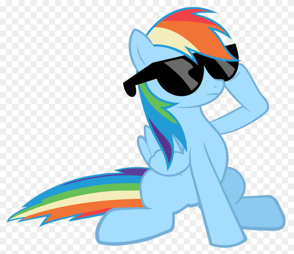 Fanmade Rainbow Dash In Sunglasses Rainbow Dash Cooler, Accessories, Goggles, Art, Graphics Png Image