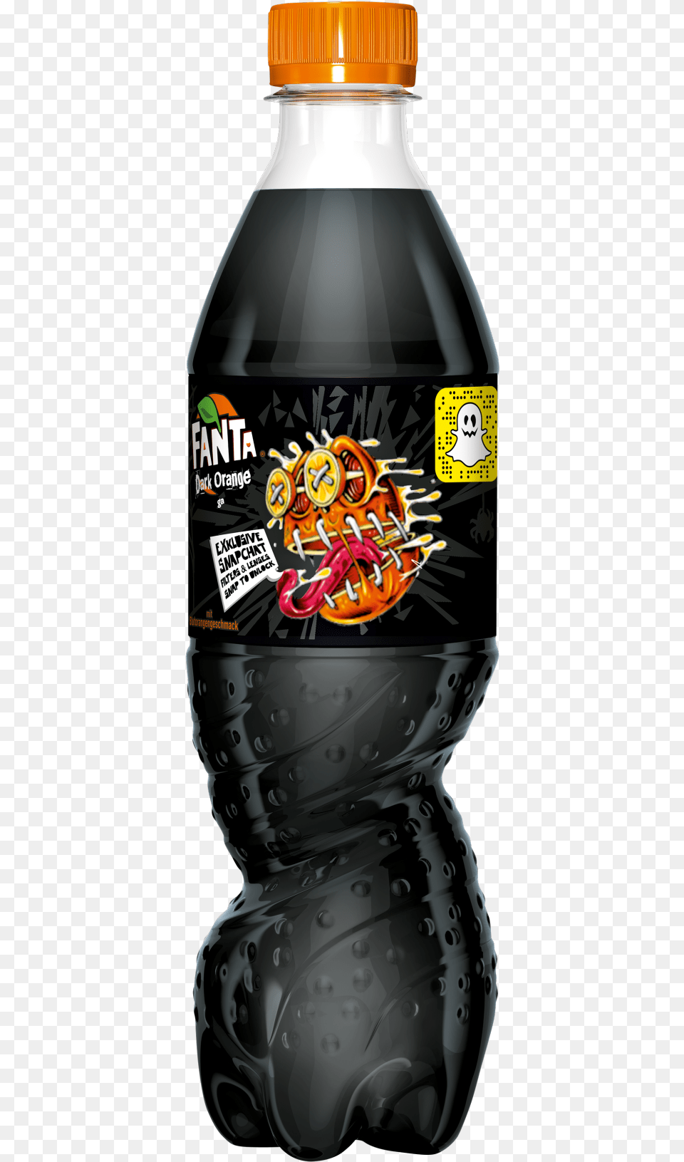 Fanta Dark Orange Fanta Black Blood Orange, Bottle, Beverage, Soda, Coke Png Image