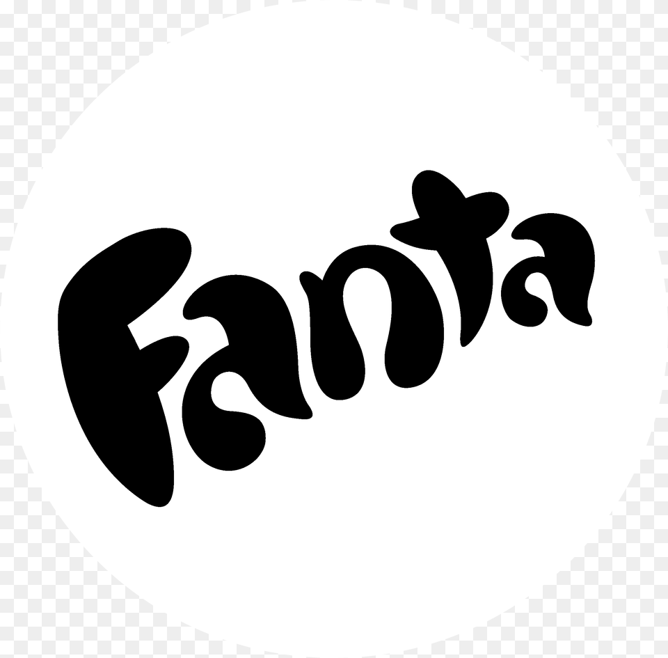 Fanta Logo Black And White Fanta, Stencil, Text, Astronomy, Moon Free Png Download