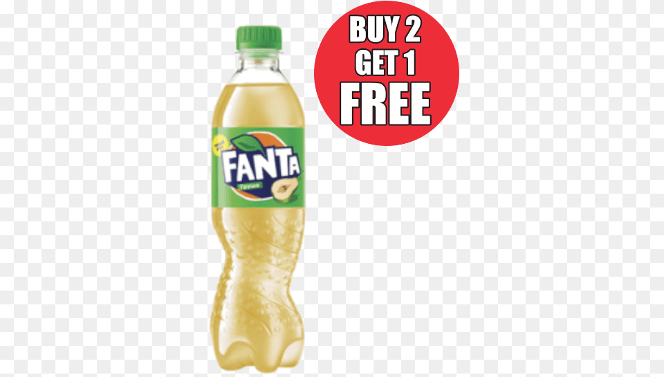 Fanta Pear 500ml Plastic Bottle, Beverage, Pop Bottle, Soda, Food Png Image