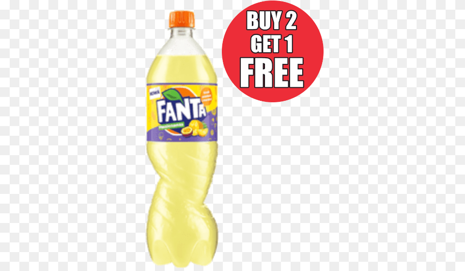 Fanta Pinapple Passionfruit 500ml Plastic Bottle, Beverage, Pop Bottle, Soda, Food Png