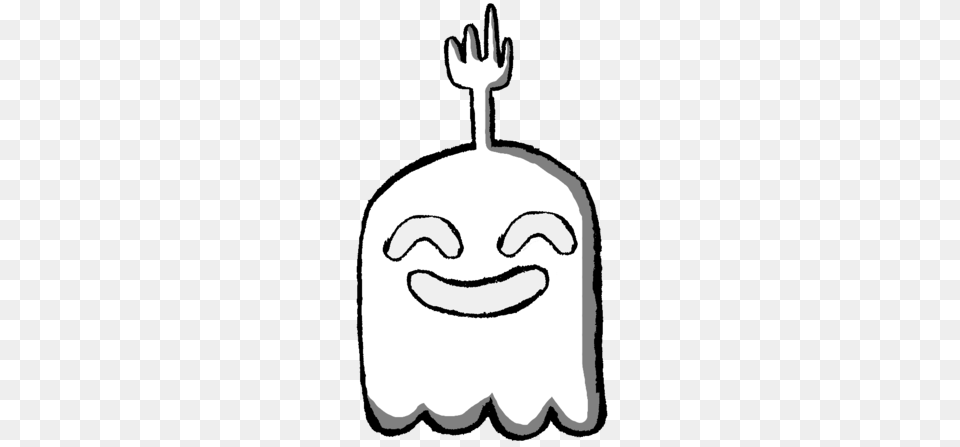 Fantasmano De Un Show Mas Clipart Hi Five Ghost Drawing, Cutlery, Fork, Stencil, Person Free Png