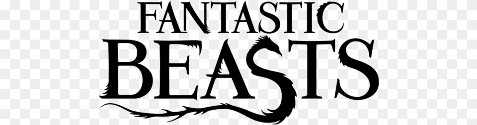 Fantastic Beasts Calligraphy, Gray Free Png