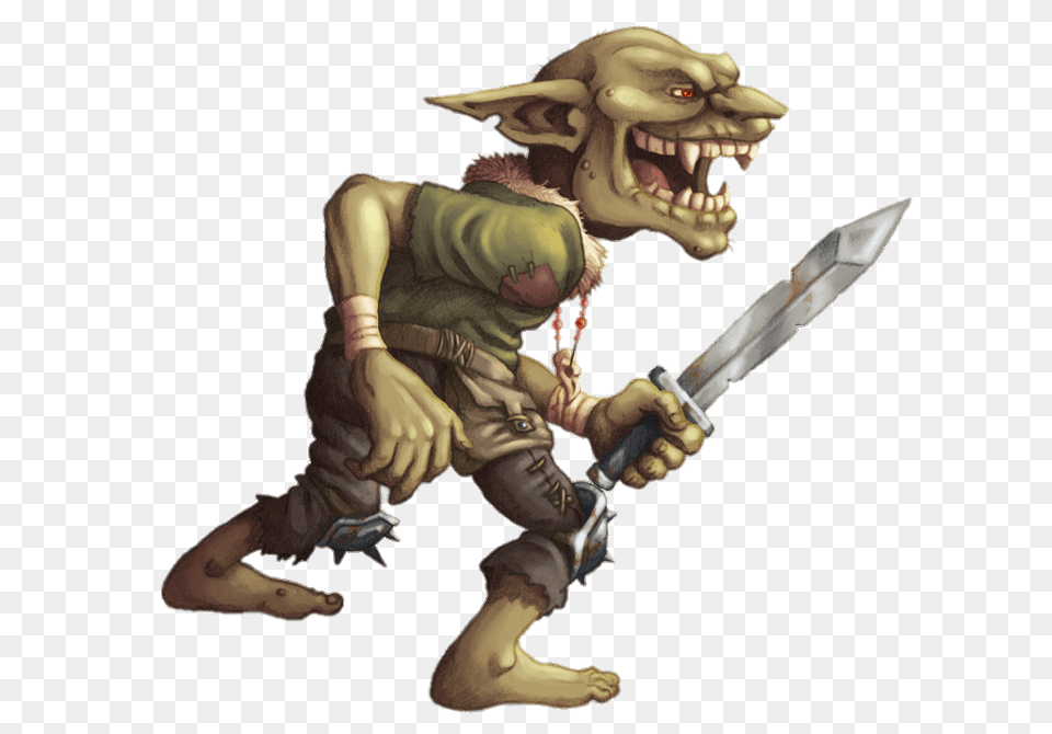 Fantastic Bestiary Goblin, Blade, Dagger, Knife, Weapon Png Image