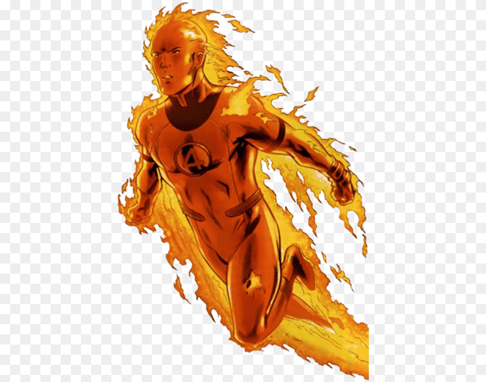 Fantastic Four Human Torch Comic, Adult, Female, Person, Woman Free Transparent Png