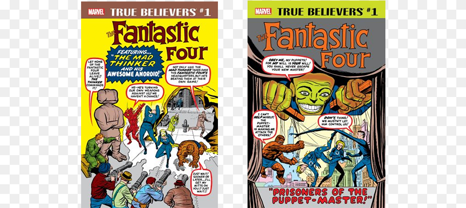 Fantastic Four Puppet Master Comic, Book, Comics, Publication, Adult Free Png