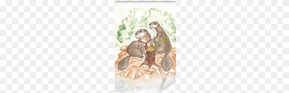 Fantastic Sea Otters In The Tie Sea Otter, Animal, Mammal, Wildlife, Art Free Png Download