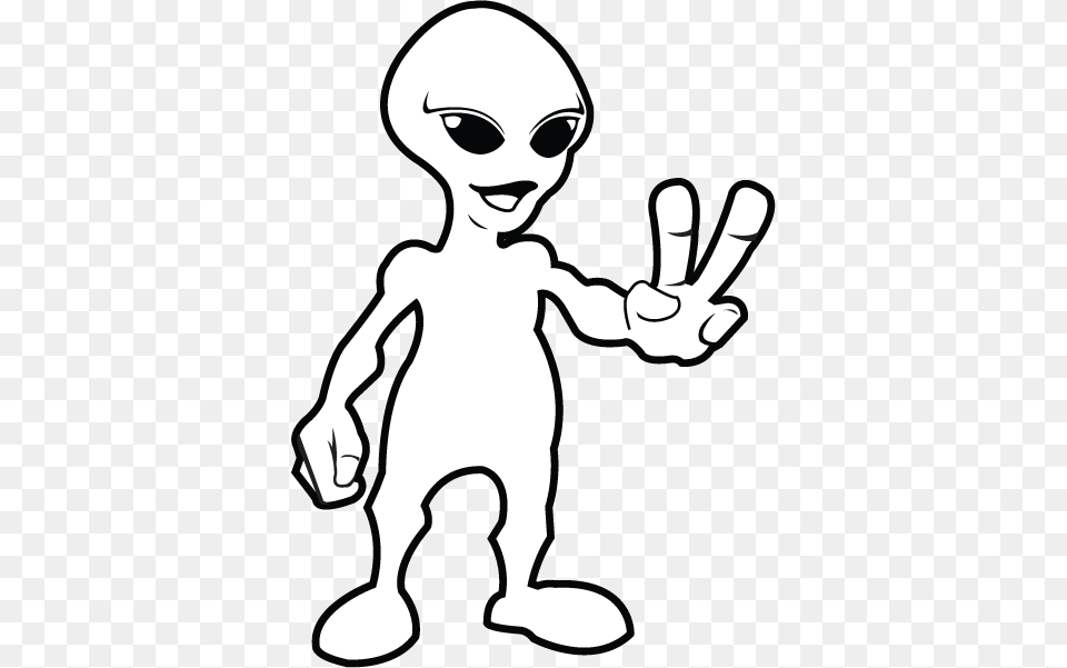 Fantasy Amp Sci Fi Aliens And Outer Space Peace Alien Black And White Alien Clip Art, Baby, Person, Face, Head Png Image