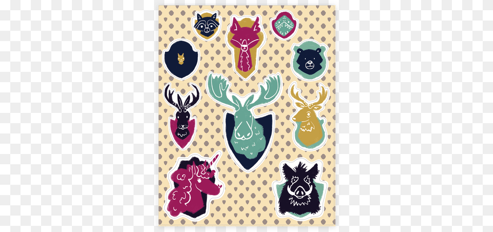 Fantasy And Woodland Faux Taxidermy Animals Stickerdecal Sticker, Applique, Home Decor, Pattern, Rug Free Png