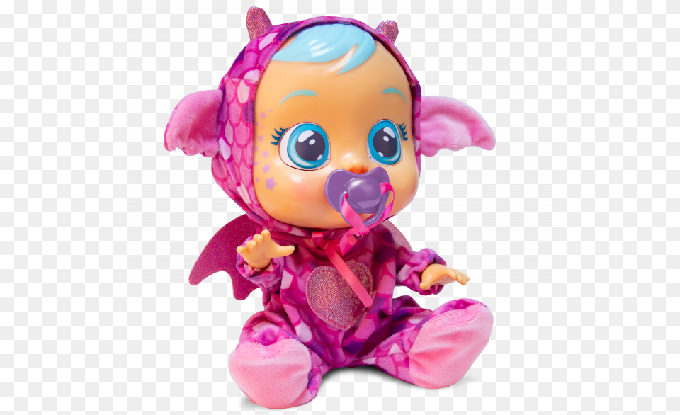 Fantasy Bruny Imc Toys Cry Babies Bruny Dragon, Doll, Toy, Face, Head Free Png