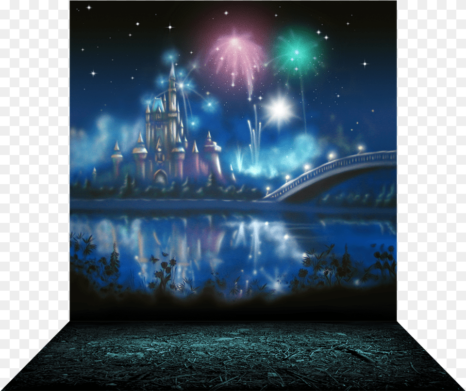 Fantasy Castle Fireworks Floral Design, Nature, Night, Outdoors, Lighting Png Image