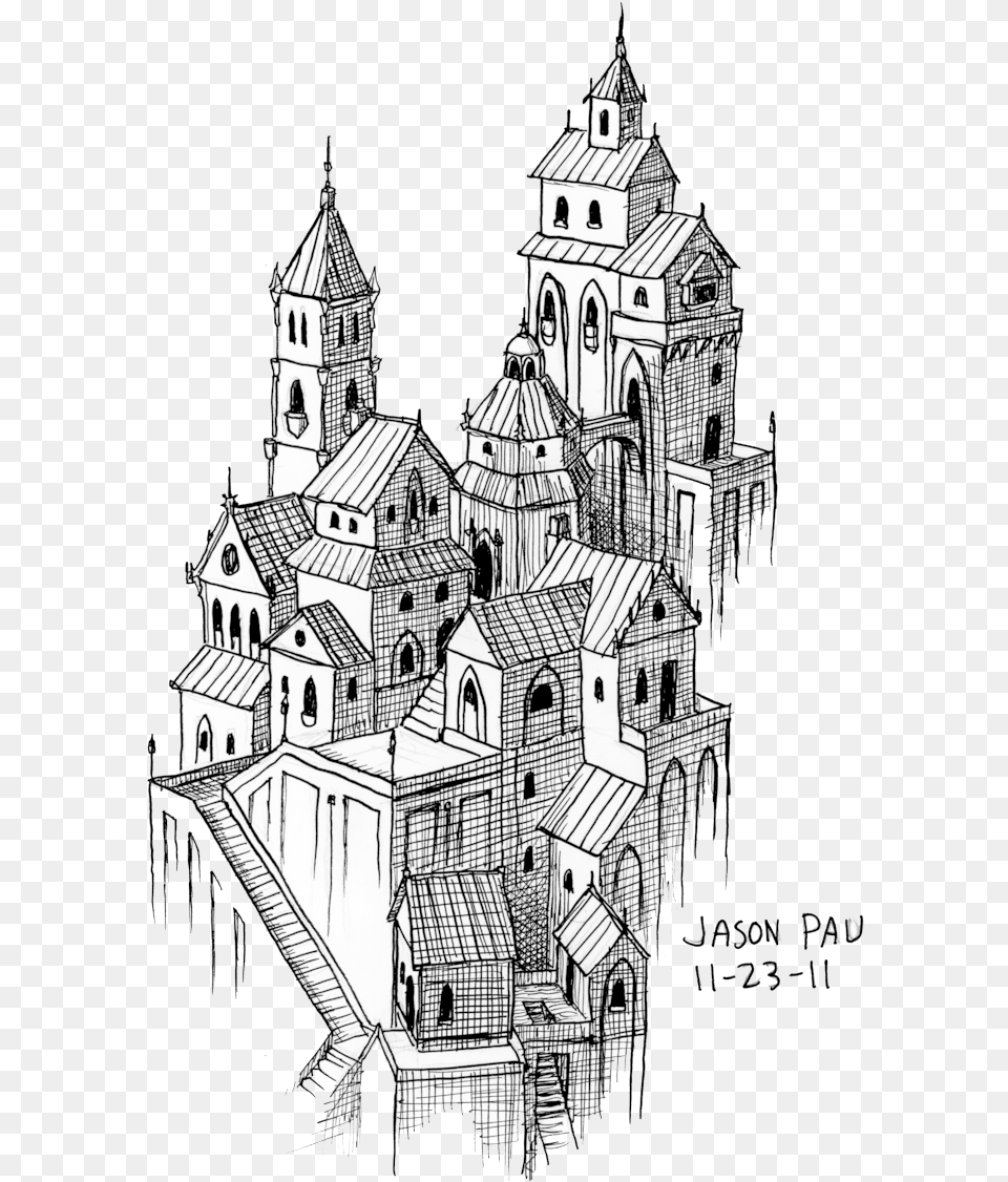 Fantasy City Clipart Fantasy City Pencil Drawing, Art, Doodle, Architecture, Building Free Transparent Png