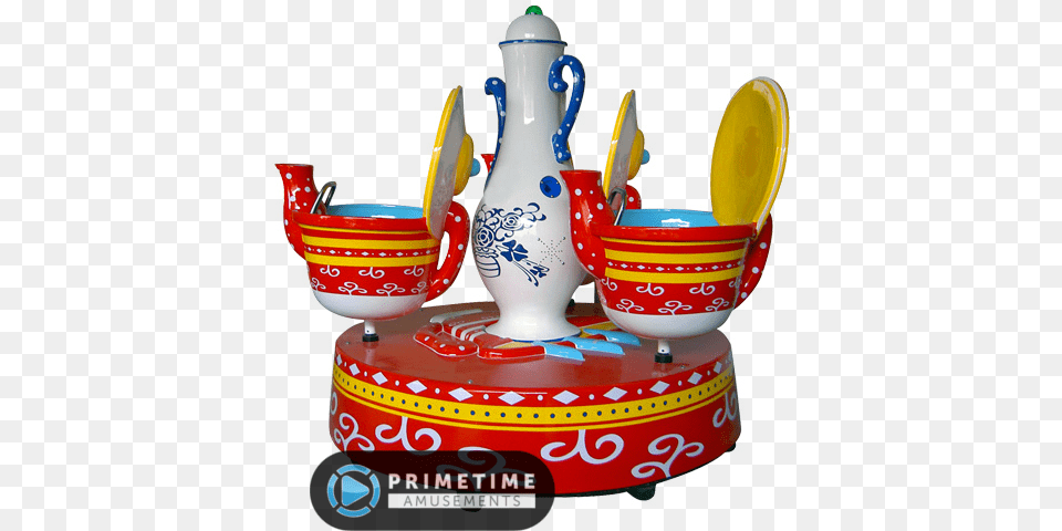 Fantasy Coffee Cups Carousel Ride By Barron Games Kiddie Ride, Art, Porcelain, Pottery, Cup Png Image
