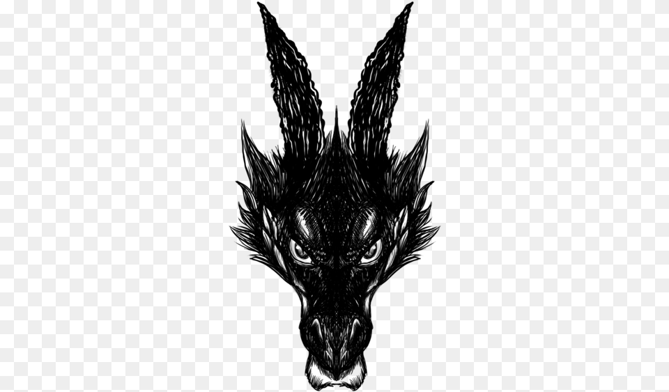 Fantasy Dragon Head, Gray Free Png