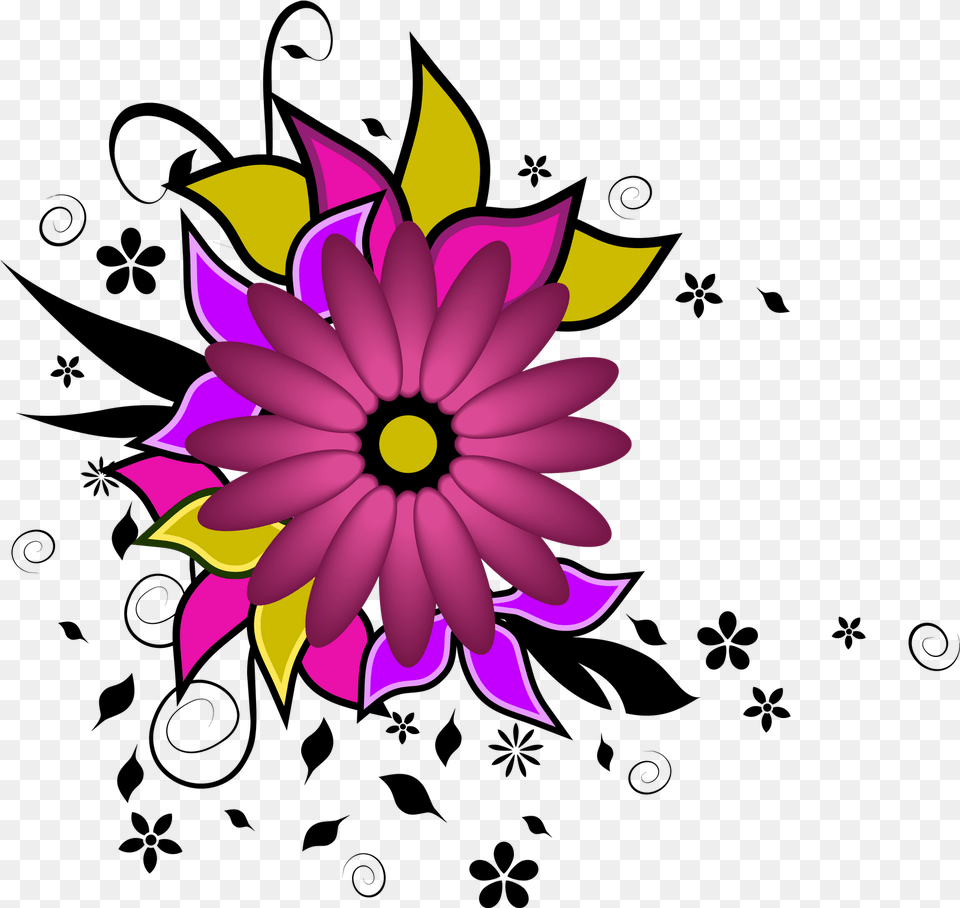Fantasy Flower 3 My Blog Flower Text, Art, Plant, Pattern, Graphics Free Png Download