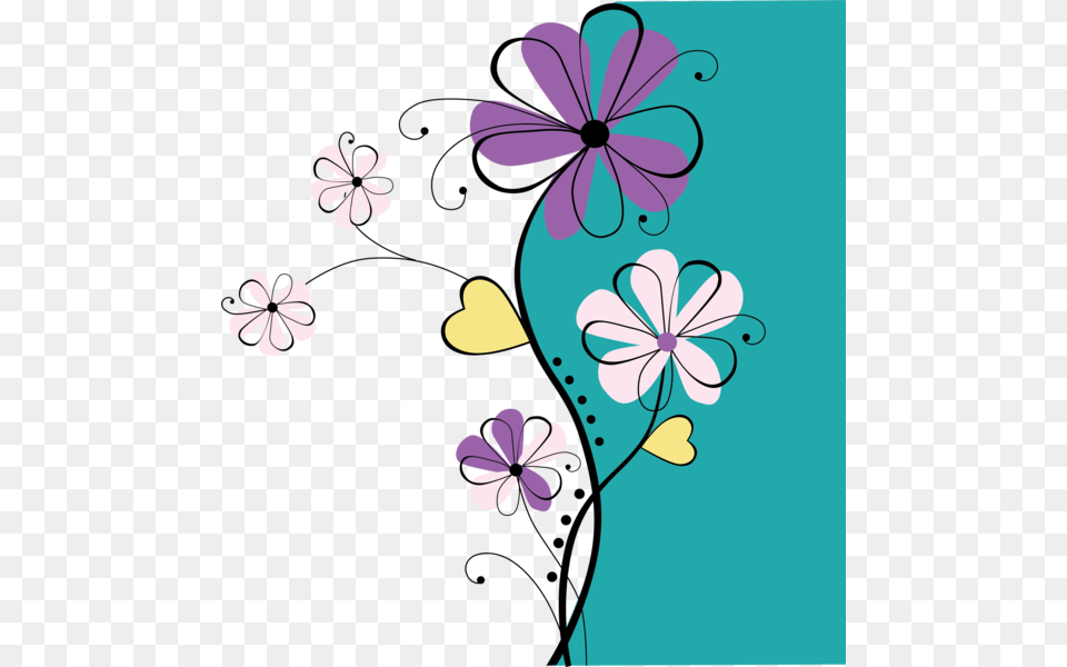 Fantasy Flowers 5 Paint By Number Mural Graphic Flower Mural Design, Art, Floral Design, Graphics, Pattern Free Png Download