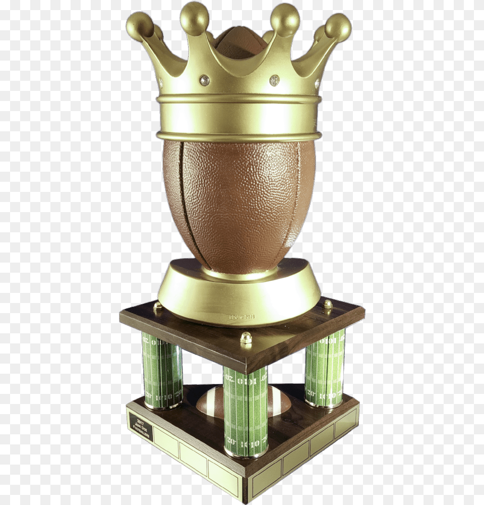 Fantasy Football Crown Large Three Column Perpetual Fantasy Football Crown Trophy Topper Png Image