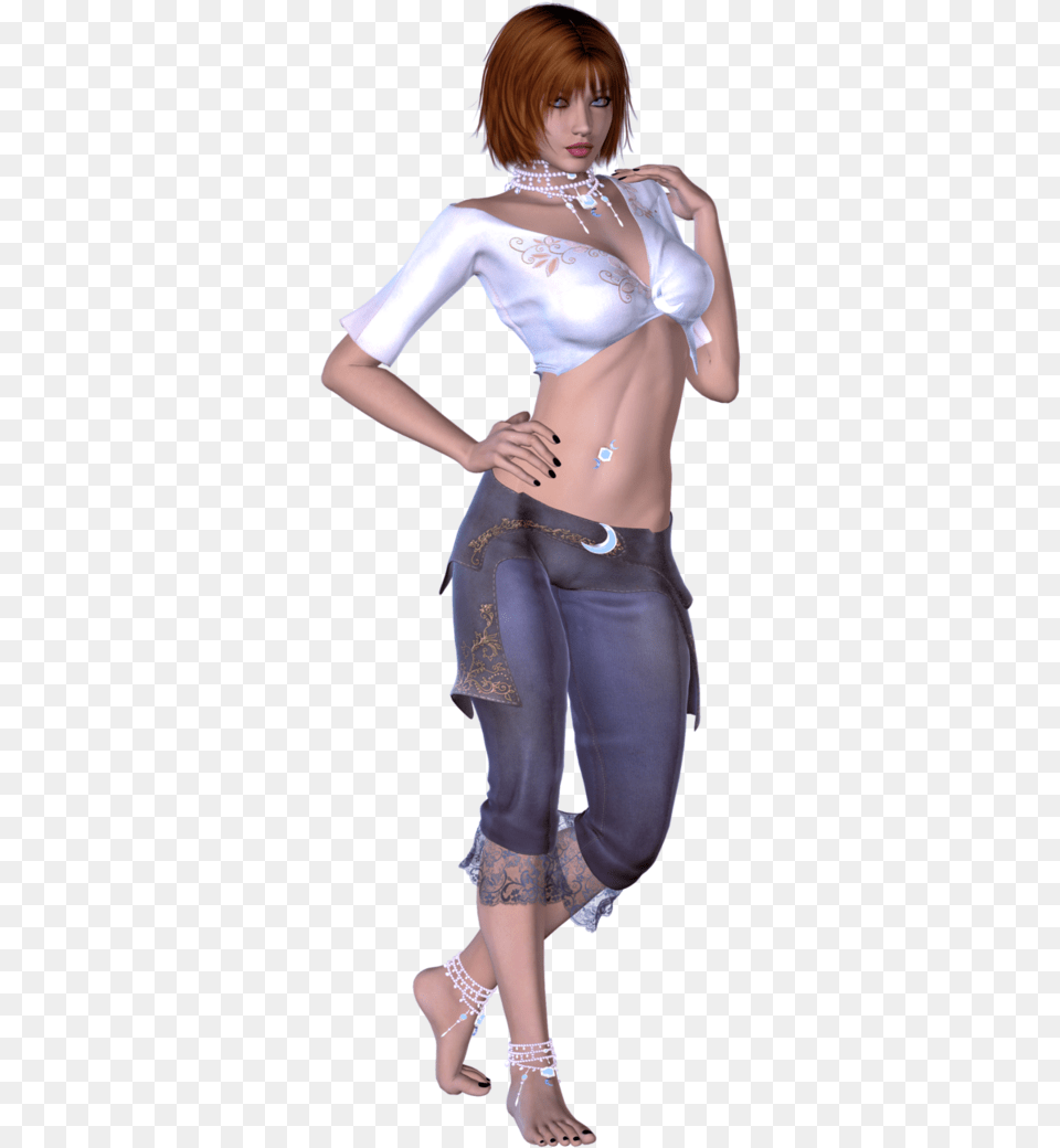 Fantasy Girl Image 3d Girl, Woman, Footwear, Pants, Female Free Transparent Png