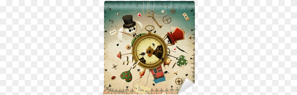 Fantasy Illustration Of Fairy Tale Alice In Wonderland Alice In Wonderland And Data, Alarm Clock, Clock, Accessories, Jewelry Free Png