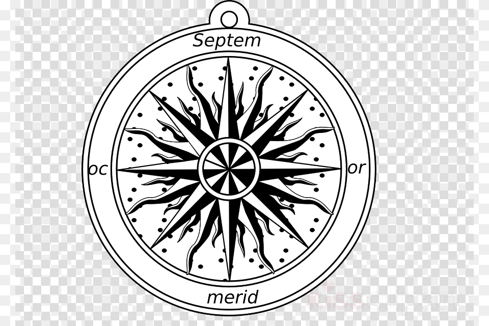 Fantasy Map Windrose Clipart Compass Rose Wind Compass Rose, Machine, Wheel, Face, Head Free Png Download