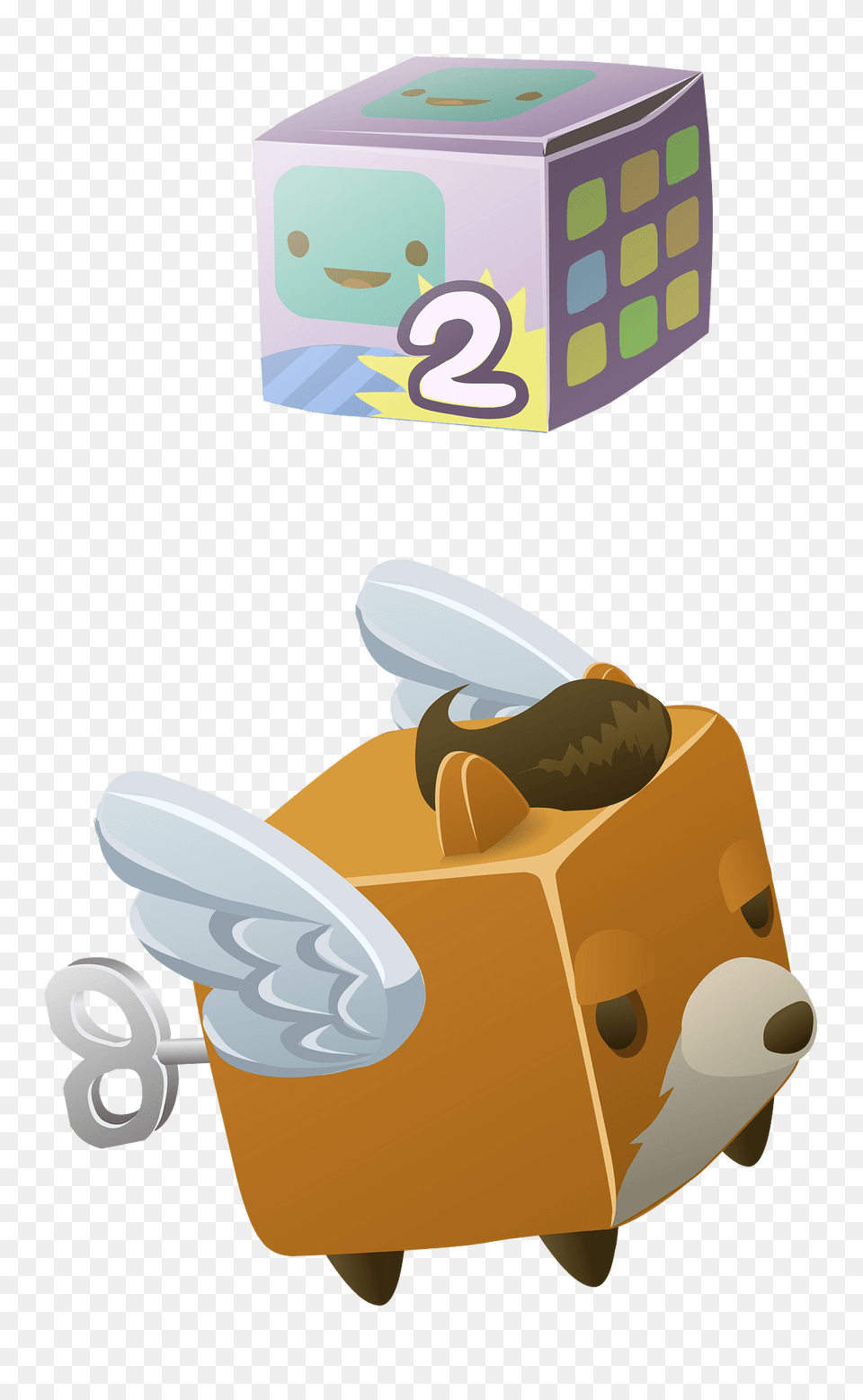 Fantasy Npc Orange Flying Block Clipart, Box, Cardboard, Carton, Indoors Free Png