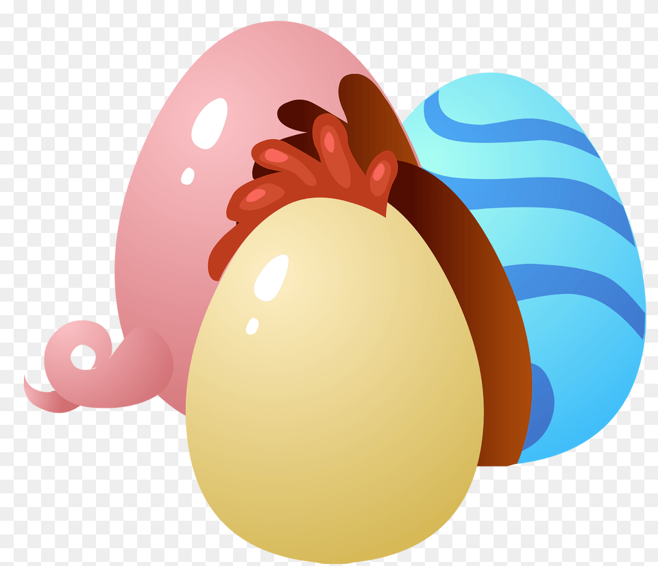 Fantasy Npc Three Colored Eggs Clipart, Easter Egg, Egg, Food Free Png Download